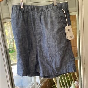 Casual Blue Chambray Men's Shorts